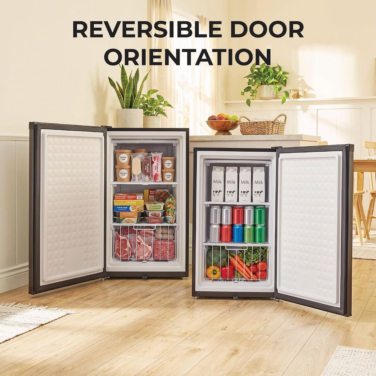 Upright Mini Freezer, 3.1 Cu Ft, Silver, CUF-301SS