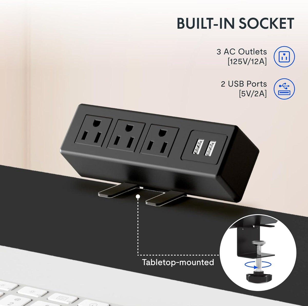 FLEXISPOT EN2 48"X30" Standing Desk with Power Strip Bundle, Mahogany