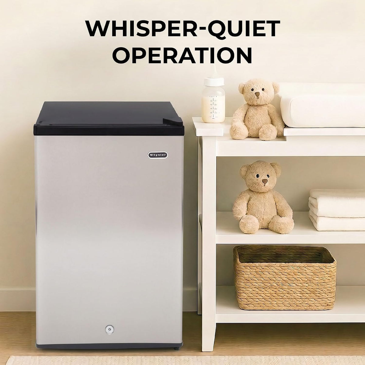 Upright Mini Freezer, 3.1 Cu Ft, Silver, CUF-301SS