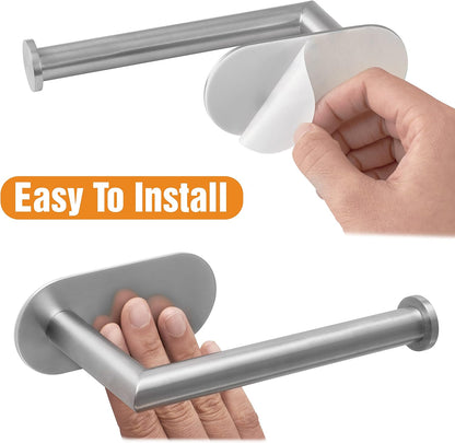 Stainless Steel Toilet Paper Holder, Self Adhesive, Rust Proof, Heavy Duty, for Bathroom