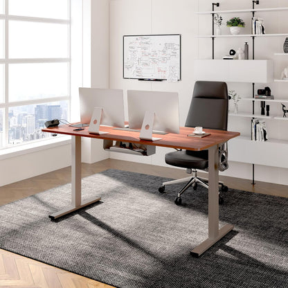 FLEXISPOT EN2 48"X30" Standing Desk with Power Strip Bundle, Mahogany