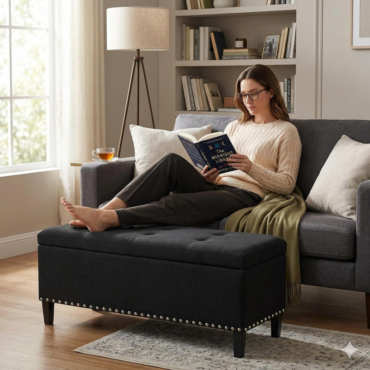 Ottoman with Storage 41" Large Storage Ottoman Bench for Bedroom