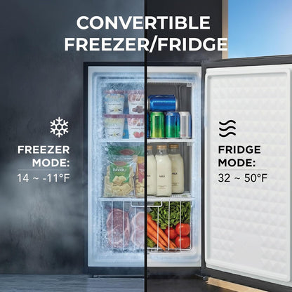 Upright Mini Freezer, 3.1 Cu Ft, Silver, CUF-301SS